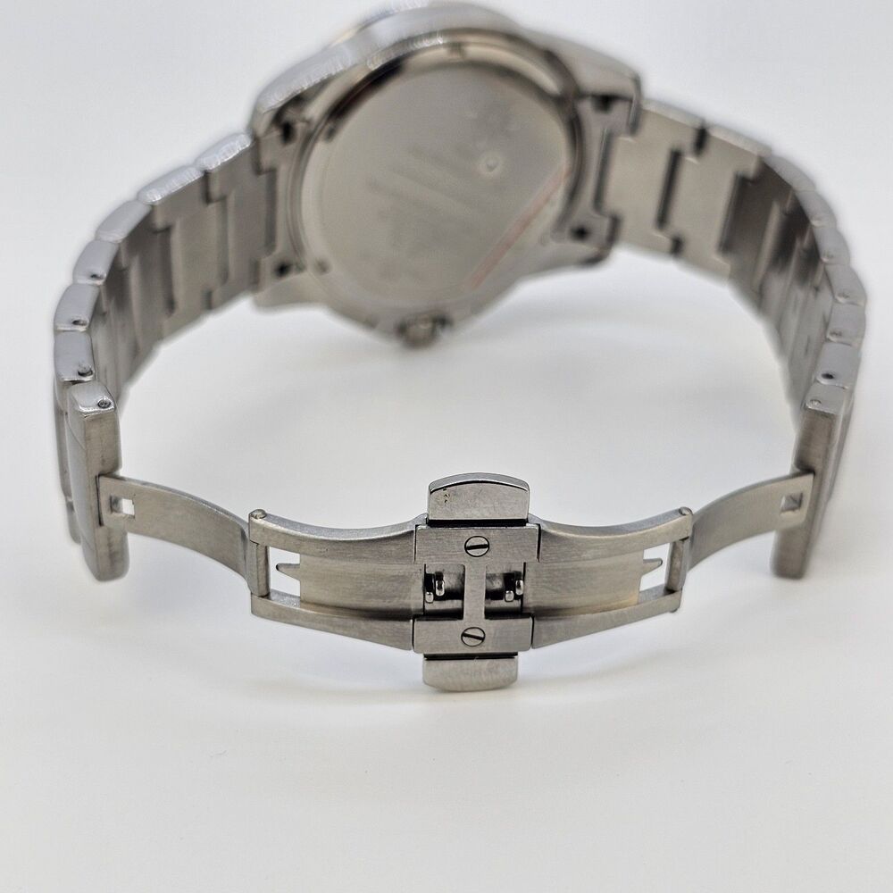 Millage Men's Watch 44MM Blue Dial Gray Bracelet Band 6.5"‎ Wrist New Battery - Picture 9 of 13